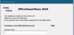 求助：谁有可用的OfficeClassicMenu 2024的注册码吗？