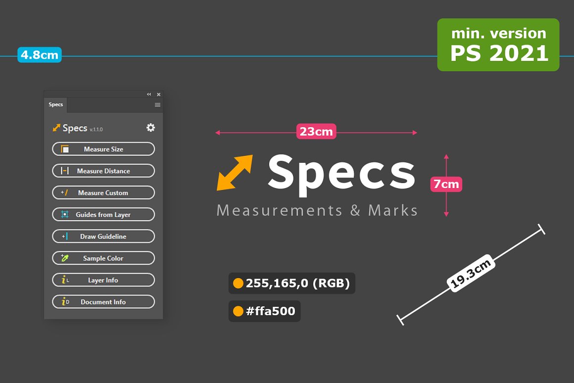 Specs - Custom Measures & Marks Photoshop 2021{tag}(1)