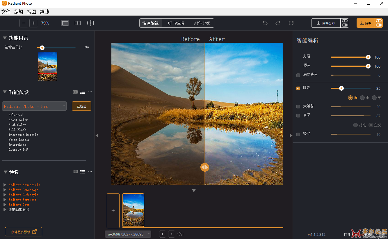 Radiant Photo V1.1.2.312 图像增强编辑软件{tag}(1)