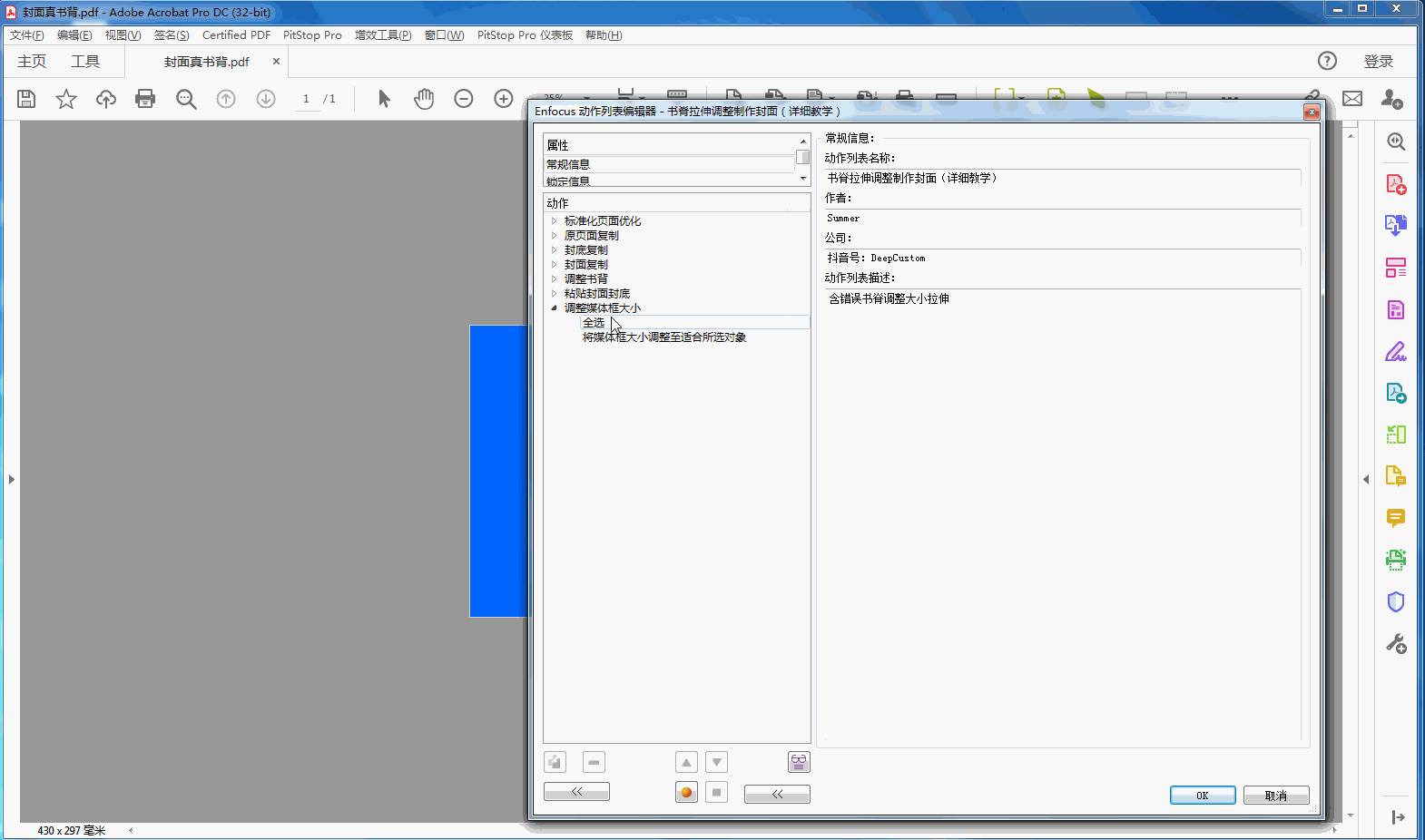 Enfocus PitStop 从零开始制作动作保姆级教学（实战动作案例...{tag}(23)
