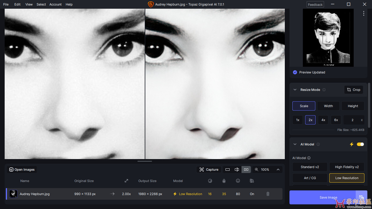 Topaz Gigapixel AI 7.0.1 全模块便携版{tag}(1)