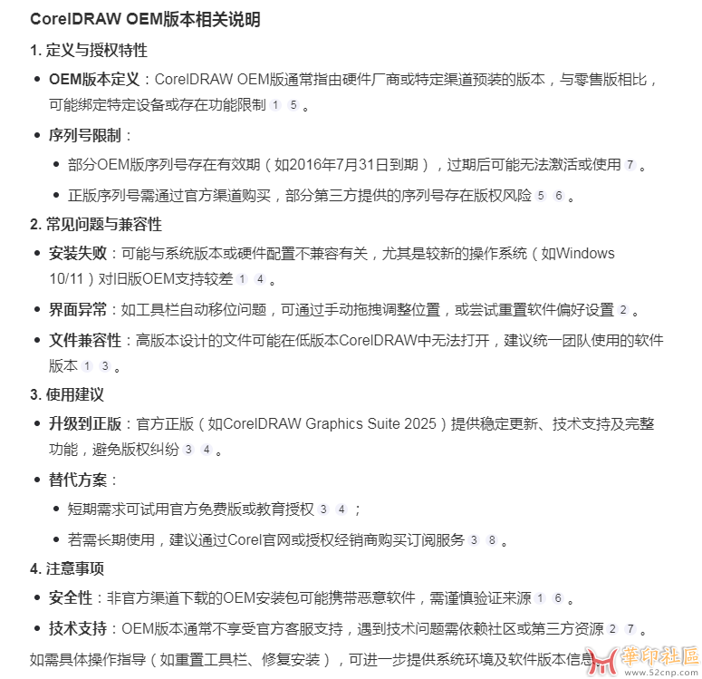 cdr  OEM是什么版本？{tag}(1)